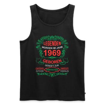 Legenden wurden im Jahr 1969 geboren - Männer Premium Bio Tank Top - Schwarz - Vorne - Michal (187cm)