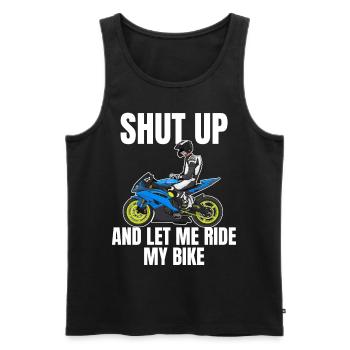 Motorcycle Lifestyle / Motorcycle / Motorcycles biker - Men's Premium Organic Tank Top - black - Front - AI Model Male 178 light (178cm)