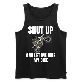 Motocross / Enduro / Freestyle mx / Dirtbike retro - Men's Premium Organic Tank Top - black - Front - Michal (187cm)