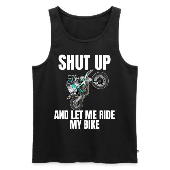 Motocross / Enduro / Freestyle mx / Dirtbike retro - Men's Premium Organic Tank Top - black - Front - Michal (187cm)