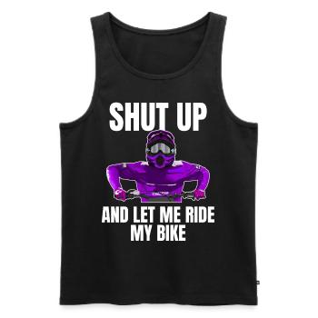 Motocross / Enduro / Freestyle mx / Dirtbike retro - Men's Premium Organic Tank Top - black - Front - Michal (187cm)