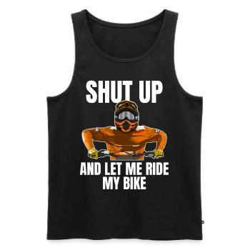 Motocross / Enduro / Freestyle mx / Dirtbike retro - Men's Premium Organic Tank Top - black - Front - Michal (187cm)