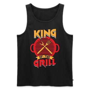 Grillen Barbeque BBQ Griller Grillmeister - Männer Premium Bio Tank Top - Schwarz - Vorne - Michal (187cm)