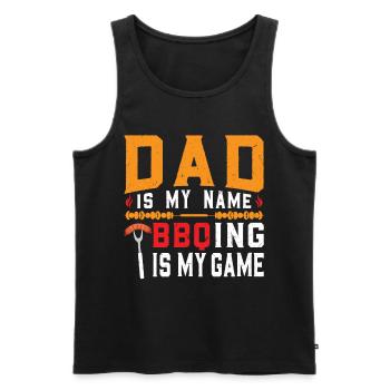 grill dad grill - Men's Premium Organic Tank Top - black - Front - Michal (187cm)