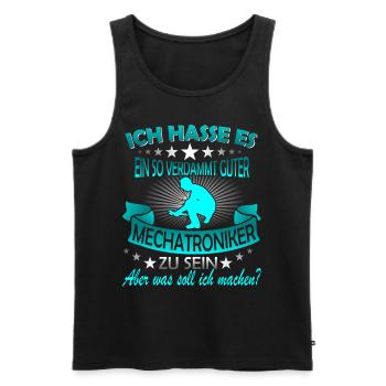 Mechatroniker / Mechatronikerin / Mechatronik - Männer Premium Bio Tank Top - Schwarz - Vorne - AI Model Male 178 light (178cm)