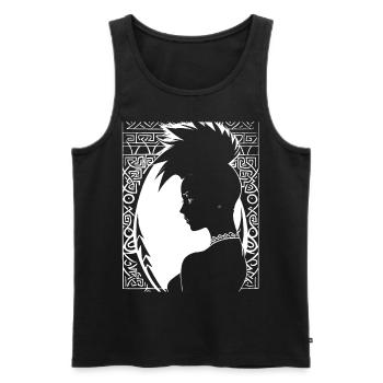 Fantasy Post Punk Keltische Stammeskunst Batcave Girl - Männer Premium Bio Tank Top - Schwarz - Vorne - Michal (187cm)