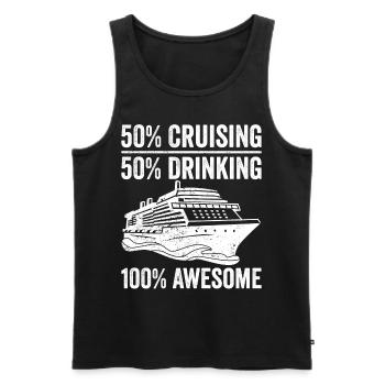 Lustiges Cruising - Männer Premium Bio Tank Top - Schwarz - Vorne - Michal (187cm)