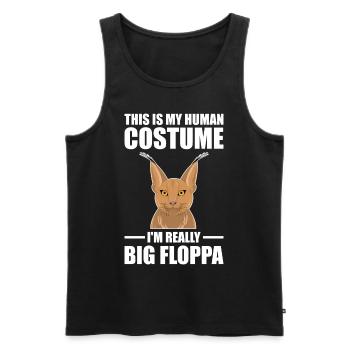 Great Floppa Caracal - Men's Premium Organic Tank Top - black - Front - AI Model Male 178 light (178cm)