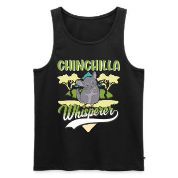 Chinchilla Flüsterer Chinchilla Whisperer - Männer Premium Bio Tank Top - Schwarz - Vorne - Michal (187cm)