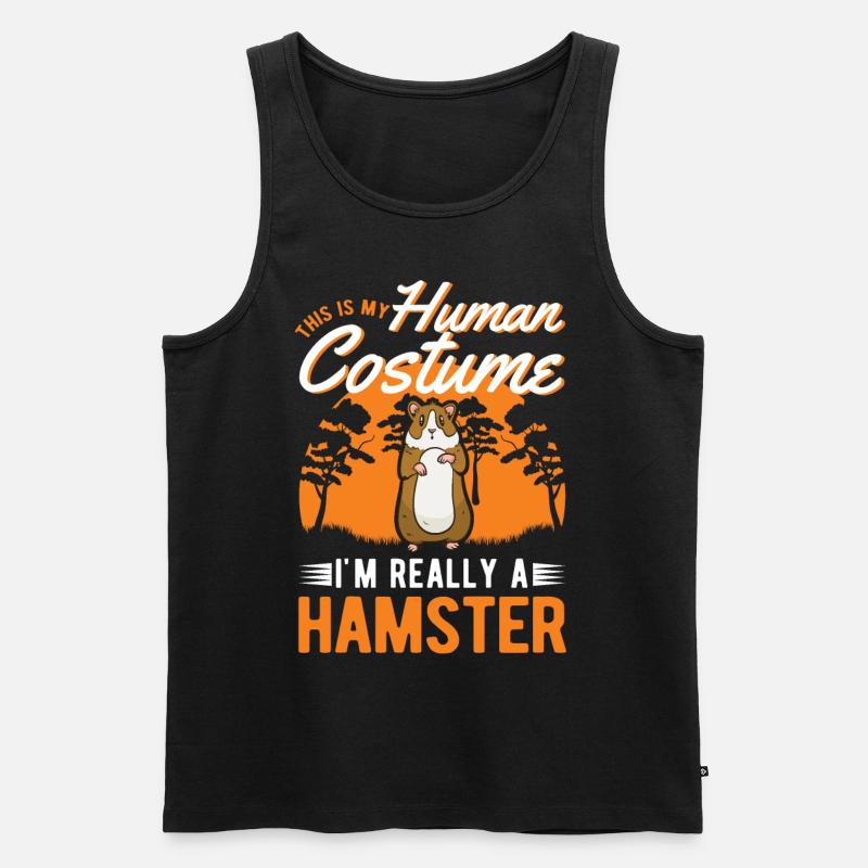 Hamster Kostüm Hamsterrad Goldhamster - Männer Premium Bio Tank Top - Schwarz