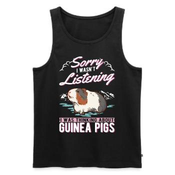 Guinea Pig Gift Guinea Pig - Men's Premium Organic Tank Top - black - Front - Michal (187cm)