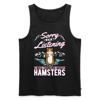 Hamster Hamster Wheel Golden Hamster Hamster - Men's Premium Organic Tank Top - black - Front - AI Model Male 178 light (178cm)