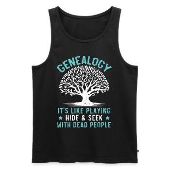 Genealogy Playing hide-and-seek with dead people - Men's Premium Organic Tank Top - black - Front - Michal (187cm)