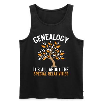 Genealogy It's all about the special relativities - Men's Premium Organic Tank Top - black - Front - Michal (187cm)