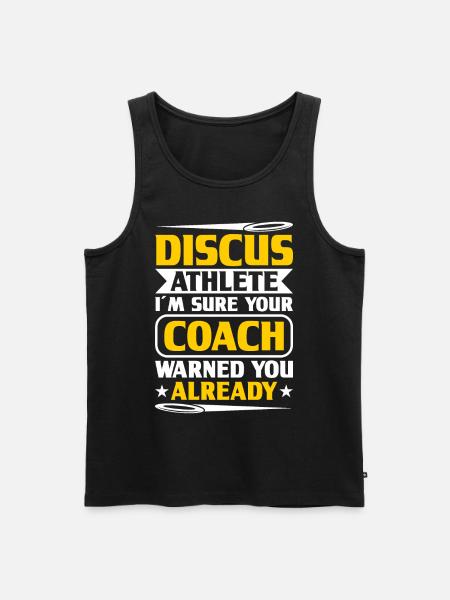 Diskuswurf Diskuswerfer Leichtathletik Diskus - Männer Premium Bio Tank Top - Schwarz