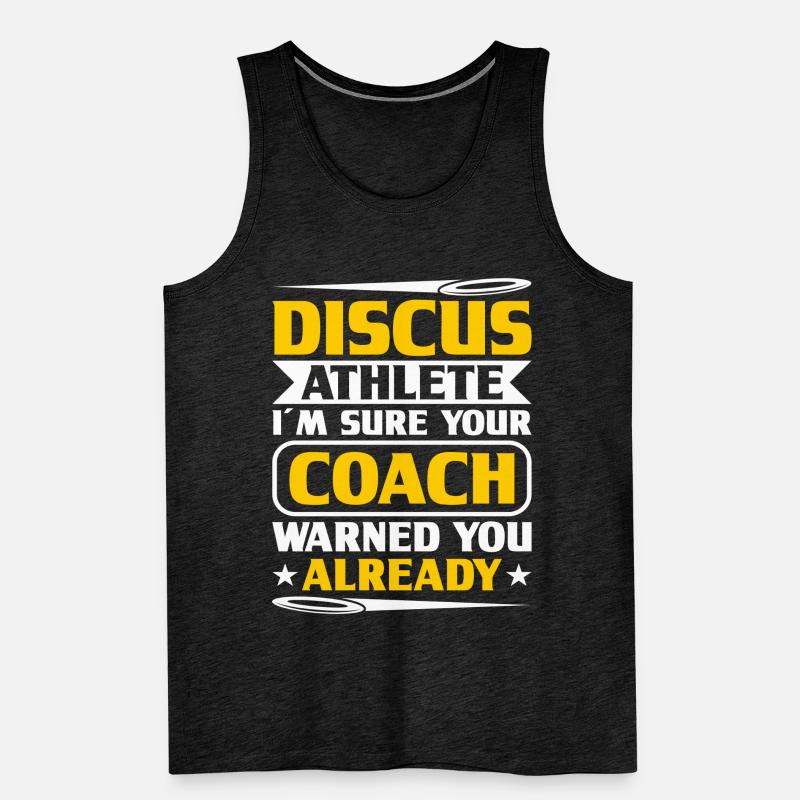 Diskuswurf Diskuswerfer Leichtathletik Diskus Männer Premium Bio Tank Top