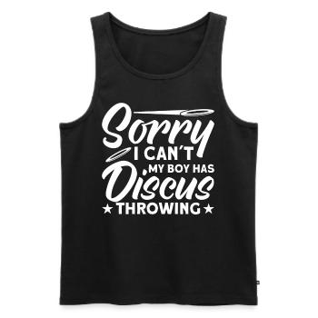 Discus Throw Discus Thrower Athletics Discus - Men's Premium Organic Tank Top - black - Front - AI Model Male 178 light (178cm)