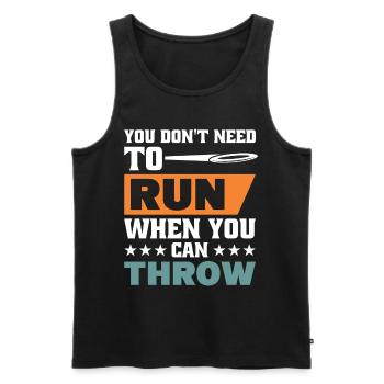 Discus Throw Discus Thrower Athletics Discus - Men's Premium Organic Tank Top - black - Front - AI Model Male 178 light (178cm)