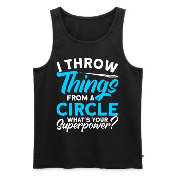 Discus Throw Discus Thrower Athletics Discus - Men's Premium Organic Tank Top - black - Front - AI Model Male 178 light (178cm)