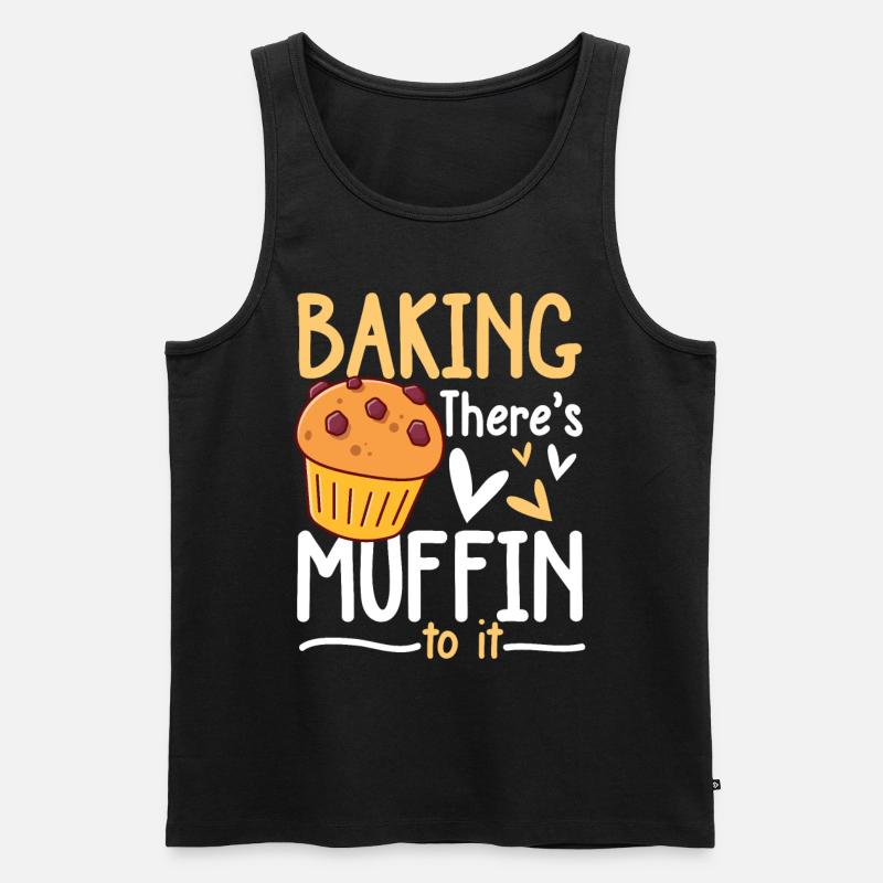 Baking There's Muffin To It - Männer Premium Bio Tank Top - Schwarz