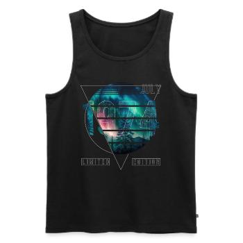 Limited Edition 1974 Juli Geburtstag Polarlicht - Männer Premium Bio Tank Top - Schwarz - Vorne - AI Model Male 178 light (178cm)