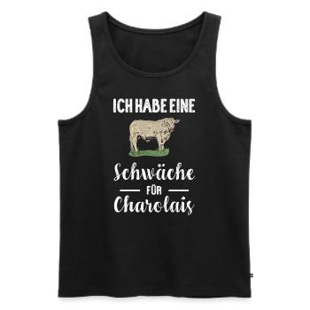 Charolais Rind I Frankreich Rinderzucht für - Männer Premium Bio Tank Top - Schwarz - Vorne - Michal (187cm)