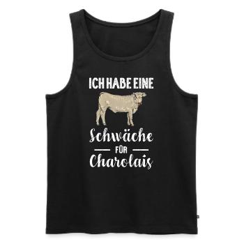 Charolais Rind I Frankreich Rinderzucht für - Männer Premium Bio Tank Top - Schwarz - Vorne - Michal (187cm)