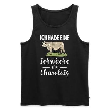 Charolais Rind I Frankreich Rinderzucht für - Männer Premium Bio Tank Top - Schwarz - Vorne - Michal (187cm)