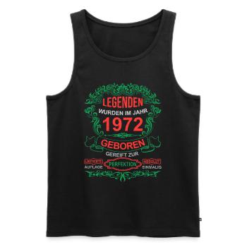 Legenden wurden im Jahr 1972 geboren - Männer Premium Bio Tank Top - Schwarz - Vorne - Michal (187cm)