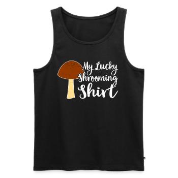 Pilzsammler Pilz Pilzjäger Pilzliebhaber Pilzfarm - Männer Premium Bio Tank Top - Schwarz - Vorne - Michal (187cm)