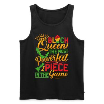 Black Queen piece in the Game - Men's Premium Organic Tank Top - black - Front - Michal (187cm)