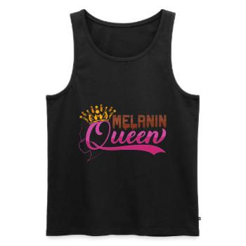 Melanin American Natural Afro - Men's Premium Organic Tank Top - black - Front - AI Model Male 178 light (178cm)