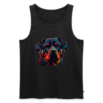 Rottweiler Hund Hunde Welpe Hundehalter Rottweiler - Männer Premium Bio Tank Top - Schwarz - Vorne - Michal (187cm)