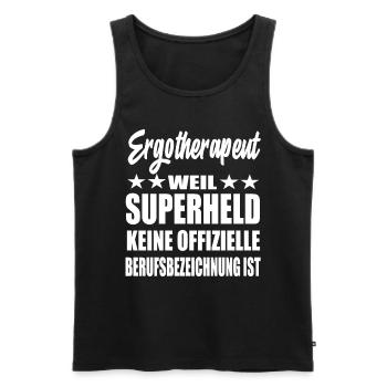 Ergotherapeut Superheld Spruch - Männer Premium Bio Tank Top - Schwarz - Vorne - Michal (187cm)