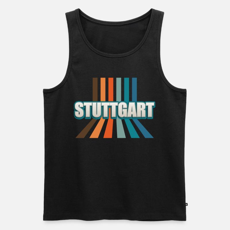 Stuttgartererin Stuttgarterer Stuttgarter - Männer Premium Bio Tank Top - Schwarz