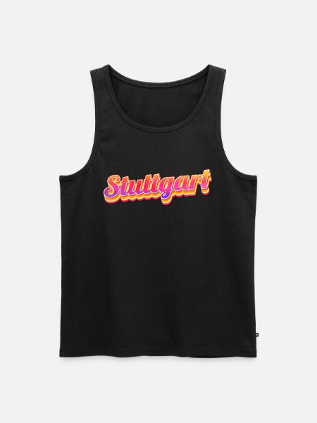 Stuttgartererin Stuttgarterer Stuttgarter - Männer Premium Bio Tank Top - Schwarz