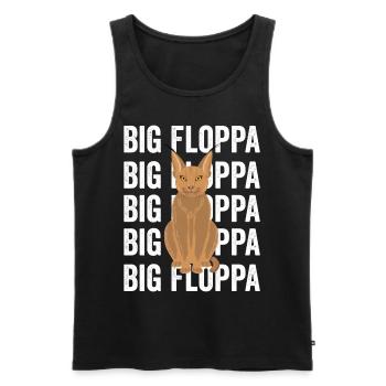 Big Floppa Caracal Cat Meme - Men's Premium Organic Tank Top - black - Front - AI Model Male 178 light (178cm)