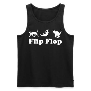 Großer Floppa Karakal Katze Meme - Männer Premium Bio Tank Top - Schwarz - Vorne - AI Model Male 178 light (178cm)
