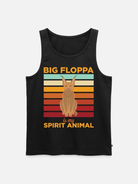 Big Floppa Caracal Cat Meme - Men's Premium Organic Tank Top - black