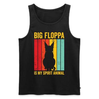 Big Floppa Caracal Retro - Men's Premium Organic Tank Top - black - Front - Michal (187cm)