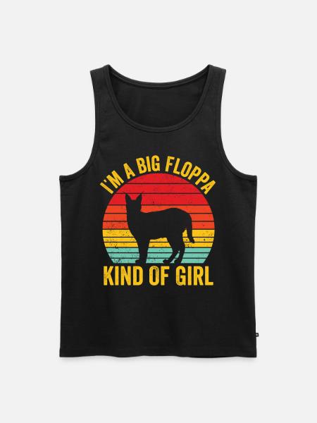 Big Floppa Caracal Retro - Men's Premium Organic Tank Top - black