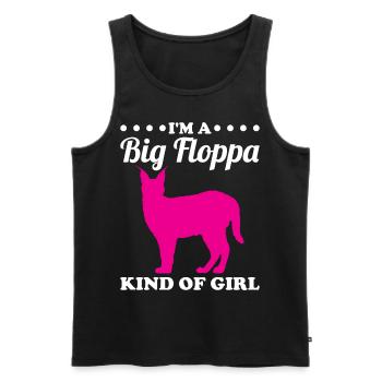 Big Floppa Caracal Cat Meme - Men's Premium Organic Tank Top - black - Front - AI Model Male 178 light (178cm)