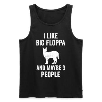 Great Floppa Caracal - Men's Premium Organic Tank Top - black - Front - AI Model Male 178 light (178cm)