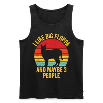 Great Floppa Caracal - Men's Premium Organic Tank Top - black - Front - AI Model Male 178 light (178cm)