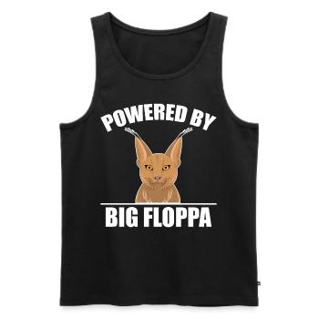 Big Floppa Caracal Cat Meme - Men's Premium Organic Tank Top - black - Front - AI Model Male 178 light (178cm)
