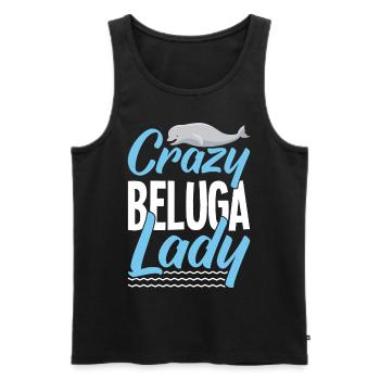 Beluga Whale Beluga Whale Whale Watching Dolphin Dolphin - Men's Premium Organic Tank Top - black - Front - AI Model Male 178 light (178cm)