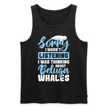 Beluga Whale Beluga Whale Whale Watching Dolphin Dolphin - Men's Premium Organic Tank Top - black - Front - AI Model Male 178 light (178cm)