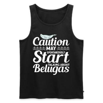 Beluga Whale Beluga Whale Whale Watching Dolphin Dolphin - Men's Premium Organic Tank Top - black - Front - AI Model Male 178 light (178cm)