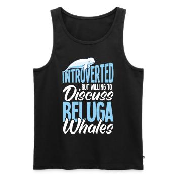 Beluga Whale Beluga Whale Whale Watching Dolphin Dolphin - Men's Premium Organic Tank Top - black - Front - AI Model Male 178 light (178cm)