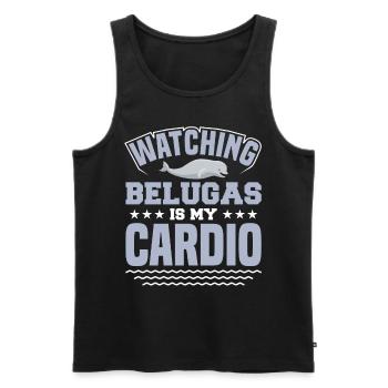 Beluga Whale Beluga Whale Whale Watching Dolphin Dolphin - Men's Premium Organic Tank Top - black - Front - AI Model Male 178 light (178cm)